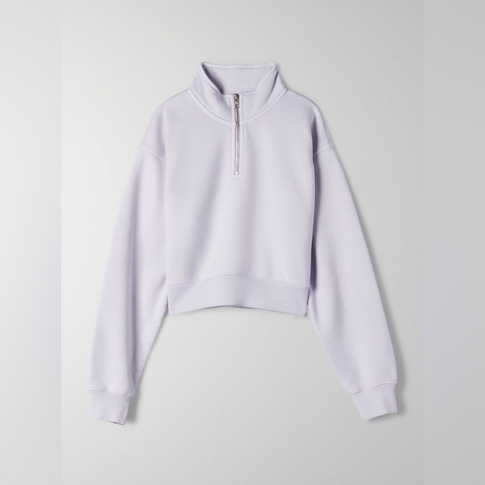 Aritzia TNA Cozy Sweatfleece quarter zip sweatshirt